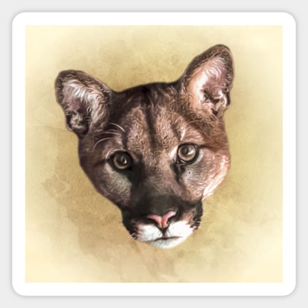 Mountain lion Sticker by Guardi